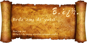 Brázay Évald névjegykártya
